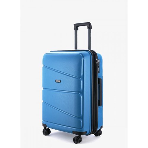 Большой чемодан V&amp;V Travel Peace на 115/125 л из полипропилена Синий