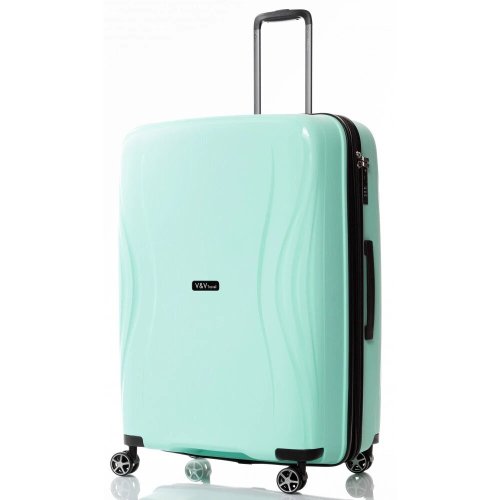 Большой чемодан V&V Travel TIFFANY из полипропилена на 115/125 л весом 4,3 кг Голубой Большой чемодан V&V Travel TIFFANY из полипропилена на 115/125 л весом 4,3 кг Голубой
