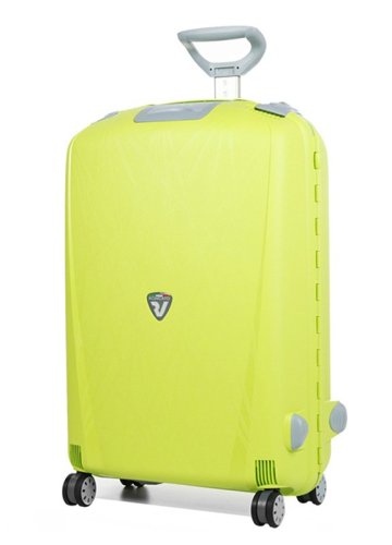 Большой полипропиленовый чемодан на 4-х колесах 90 л Roncato Light, лайм