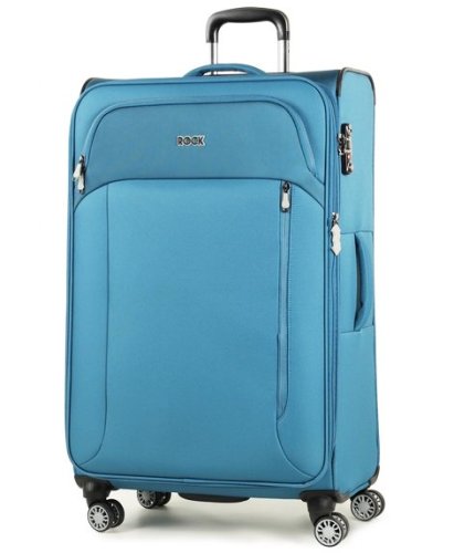 Велика текстильна валіза на 4-х колесах 87/101 л Rock Aura II (L) Teal