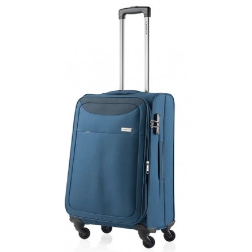 CarryOn AIR (M) Steel Blue 70/84 л чемодан из полиэстера на 4 колесах синий