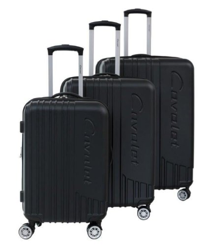 Cavalet Malibu комплект валіз з ABS пластику на 4 колесах чорний Cavalet Malibu комплект валіз з ABS пластику на 4 колесах чорний