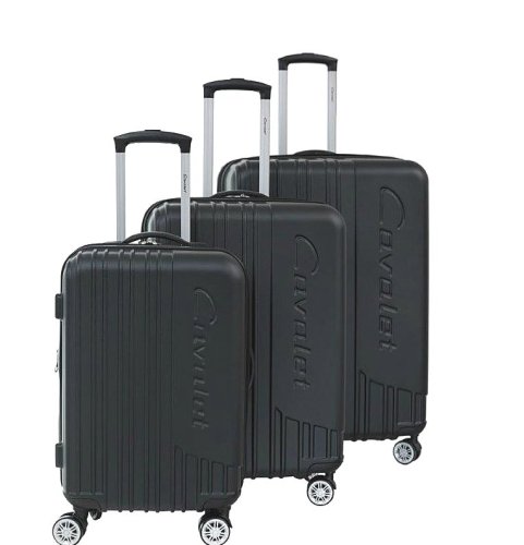 Cavalet Malibu комплект чемоданов из ABS пластика на 4 колесах графит Cavalet Malibu комплект чемоданов из ABS пластика на 4 колесах графит
