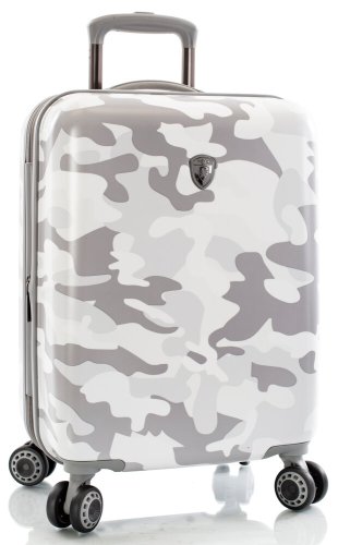 Чемодан ручная кладь Heys White Leopard на 32/48 л весом 3,1 кг из поликарбоната Белый