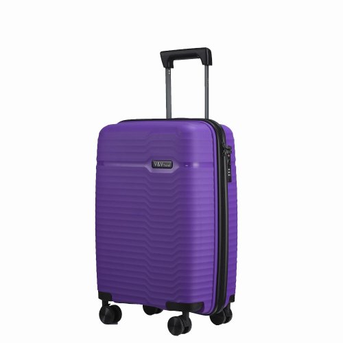 Валіза ручна поклажа V&V Travel Summer Breeze з поліпропілену на 40 л вагою 2,3 кг Фіолетовий Валіза ручна поклажа V&V Travel Summer Breeze з поліпропілену на 40 л вагою 2,3 кг Фіолетовий