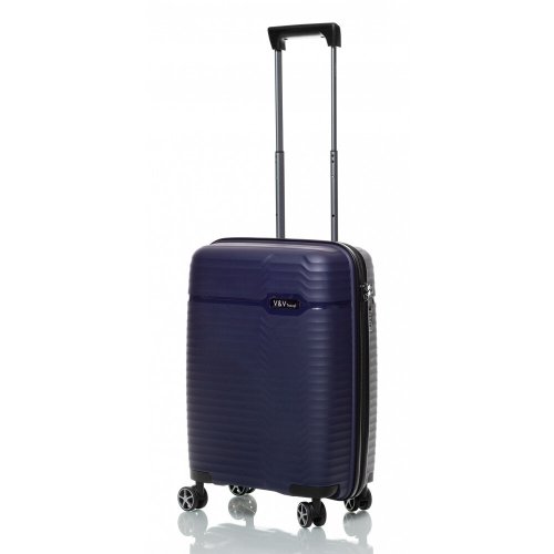 Чемодан ручная кладь V&amp;V Travel Summer Breeze из полипропилена на 40 л весом 2,3 кг Синий