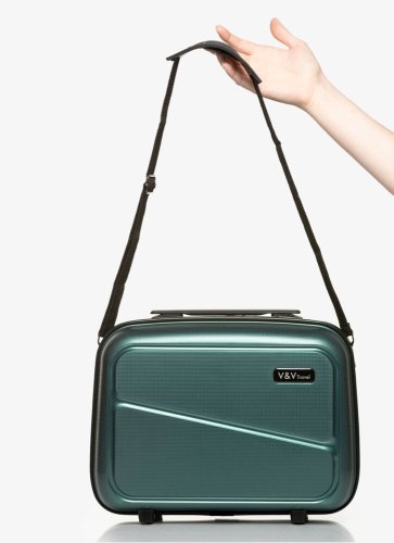 Дорожная косметичка V&amp;V TRAVEL METTALO на 16 л с креплением на чемодан Зеленая