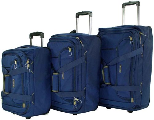 Дорожный комплект из 3-х сумок на 2-х колесах 40/73/101 л MARCH Gogobag, синий Дорожный комплект из 3-х сумок на 2-х колесах 40/73/101 л MARCH Gogobag, синий