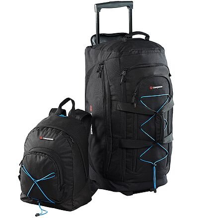Дорожный комплект сумка на колесах 65 л и рюкзак 26 л Caribee Sports Tourer Combo Black Дорожный комплект сумка на колесах 65 л и рюкзак 26 л Caribee Sports Tourer Combo Black