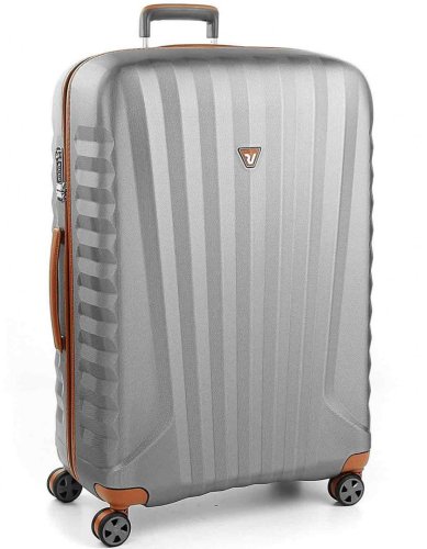 Элитный чемодан гигант 114 л Roncato E-LITE Titanium/cognac