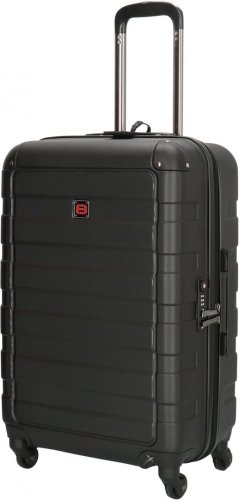 Enrico Benetti Little Rock Black M 80 л валіза з пластику на 4 колесах чорна Enrico Benetti Little Rock Black M 80 л валіза з пластику на 4 колесах чорна
