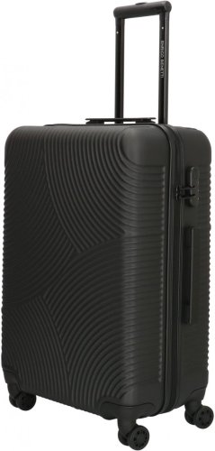 Enrico Benetti Louisville Black M 68 л валіза з пластику на 4 колесах чорна