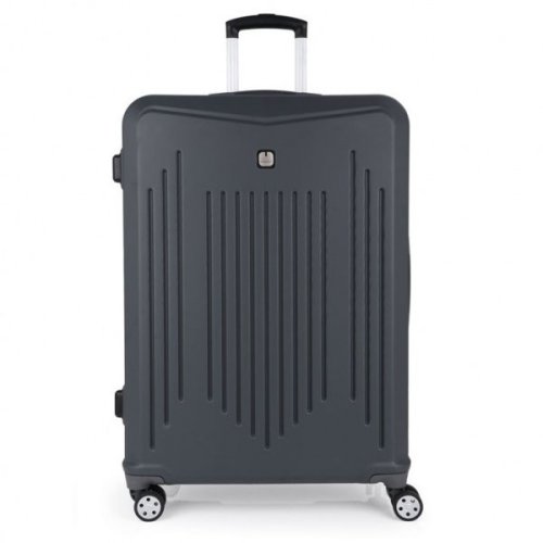 Gabol Clever (L) Grey 100 л чемодан из пластика на 4 колесах серый Gabol Clever (L) Grey 100 л чемодан из пластика на 4 колесах серый