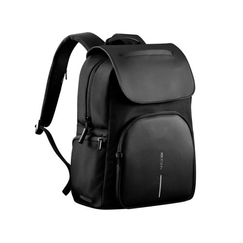 Міський рюкзак Soft Daypack із захистом від крадіжок, від порізів із відділом під ноутбук Чорний