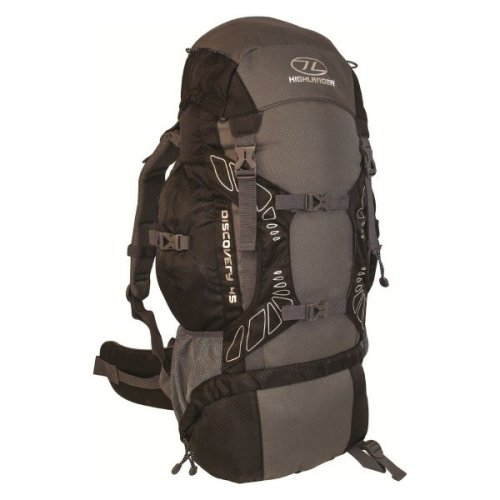 Highlander Discovery 45 л рюкзак туристический из полиэстера черный Highlander Discovery 45 л рюкзак туристический из полиэстера черный