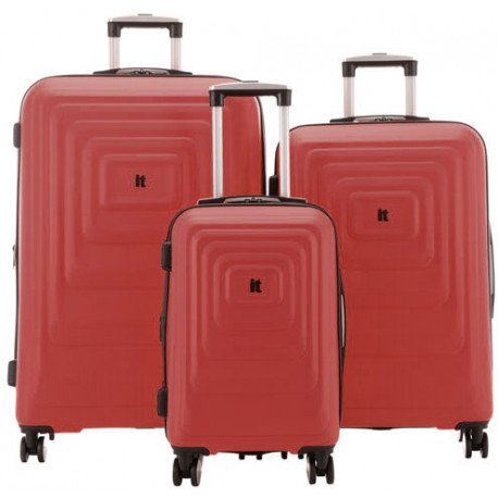 IT Luggage MESMERIZE комплект валіз з ABS пластику на 4 колесах червоний IT Luggage MESMERIZE комплект валіз з ABS пластику на 4 колесах червоний