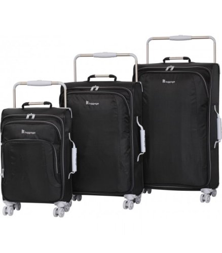 IT Luggage NEW YORK комплект валіз з поліестеру на 4 колесах чорний