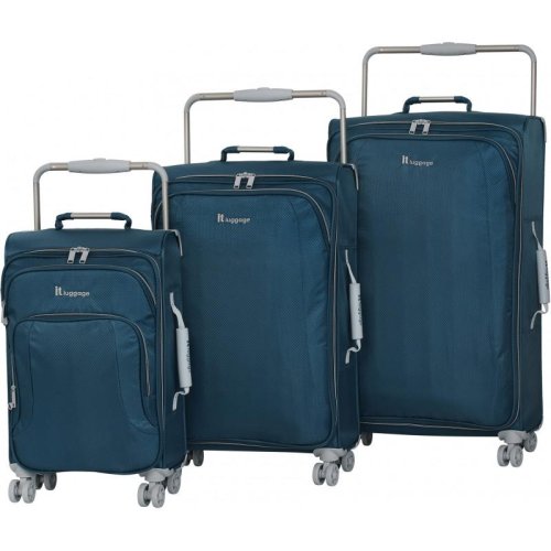 IT Luggage NEW YORK комплект валіз з поліестеру на 4 колесах синій