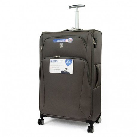 IT Luggage SATIN 98 л валіза з поліестеру на 4 колесах темно-сіра