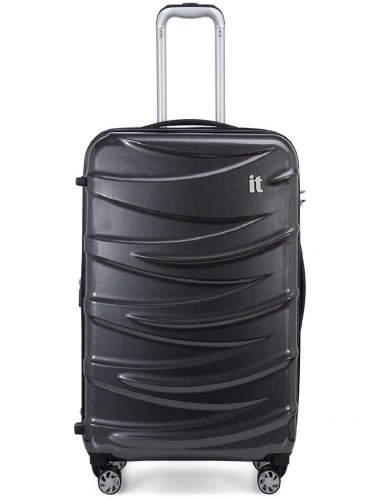 IT Luggage TIDAL 128/157 л чемодан из ABS пластика на 4 колесах серый