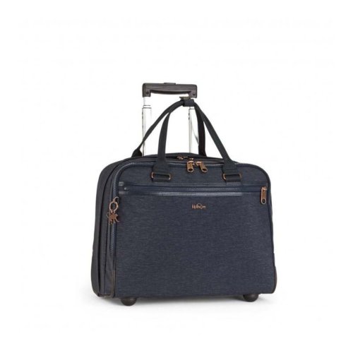 Kipling NEW CEROC 23 л бізнес-кейс на колесах з поліестеру синій