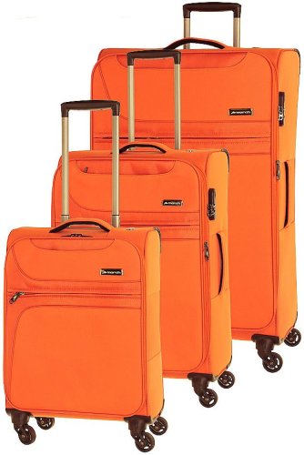 Комплект 4-х колісних валіз з тканини March Focus (S / M / XL) Orange Комплект 4-х колісних валіз з тканини March Focus (S / M / XL) Orange