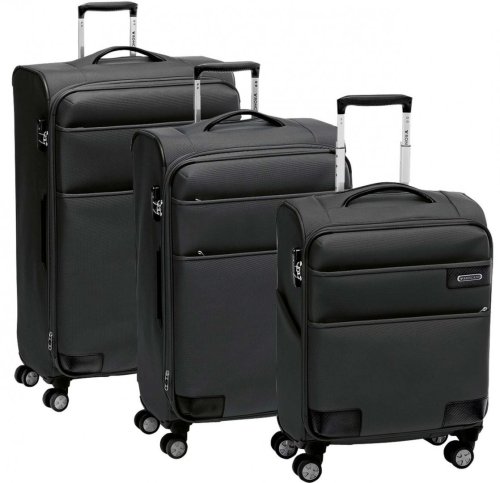 Комплект 4-х колісних валіз Roncato UNO Soft Deluxe Black Комплект 4-х колісних валіз Roncato UNO Soft Deluxe Black