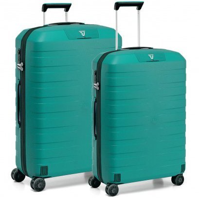 Комплект чемоданов из полипропилена 80/118 л Roncato Box, изумруд Комплект чемоданов из полипропилена 80/118 л Roncato Box, изумруд