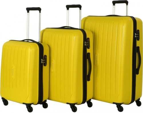 Комплект чемоданов из полипропилена Travelite Uptown, желтый