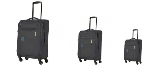 Комплект валіз з тканини Travelite GO на 4-х колесах Антрацит
