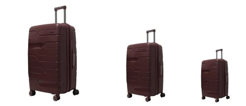 Комплект чемоданов Milano Bag из полипропилена Бордовый Комплект чемоданов Milano Bag из полипропилена Бордовый