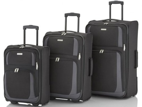 Комплект валіз на 2-х колесах Travelite Paklite Rocco, чорний Комплект валіз на 2-х колесах Travelite Paklite Rocco, чорний