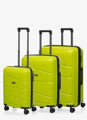 Комплект чемоданов V&amp;V Travel Peace из полипропилена Зеленый