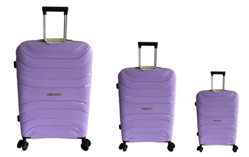 Комплект валіз Worldline Airtex 288 – поліпропілен Фіолетовий