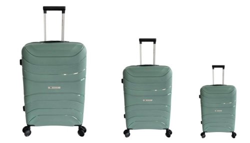 Комплект валіз Worldline Airtex 288 – поліпропілен Зелений