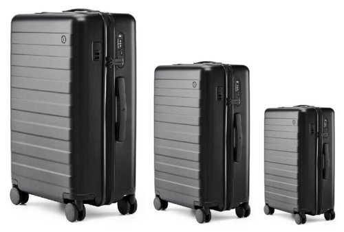Комплект дорожный чемоданов (3 шт) Xiaomi Ninetygo Rhine PRO plus из поликарбоната Черный
