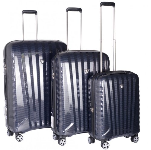 Комплект премиум чемоданов Roncato UNO ZSL Premium carbon, синий