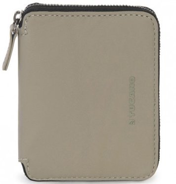 Кошелёк кожаный Tucano Sicuro Premium Wallet (серый)