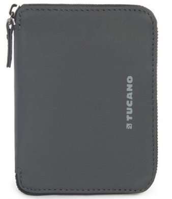 Кошелёк кожаный Tucano Sicuro Premium Wallet (тёмно-синий)