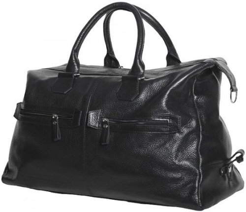 Шкіряна дорожня сумка 25 л Vip Collection 1604 Black Flotar