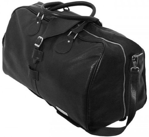 Шкіряна дорожня сумка 45 л Vip Collection 36490 Black Flotar