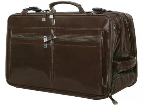Кожаная дорожная сумка на 2-х колесах 32 л Vip Collection 5225 Brown Кожаная дорожная сумка на 2-х колесах 32 л Vip Collection 5225 Brown