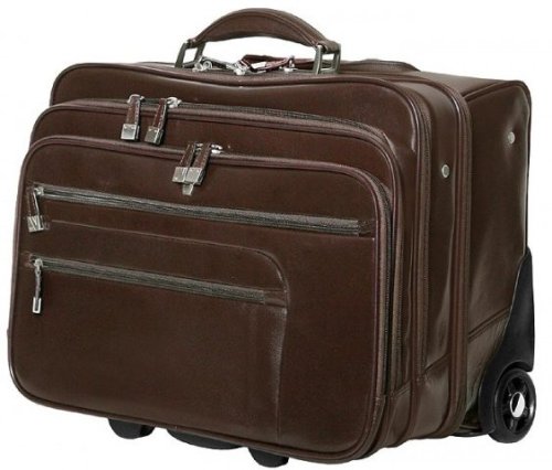 Кожаная дорожная сумка на 2-х колесах 36 л Vip Collection 47865 Brown Кожаная дорожная сумка на 2-х колесах 36 л Vip Collection 47865 Brown
