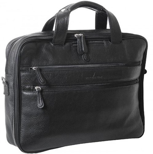 Шкіряна сумка для ноутбука 15,6” Vip Collection 37922 Black flotar