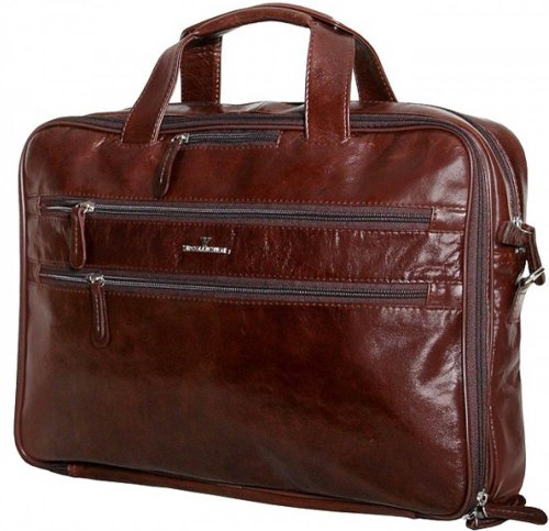 Кожаная сумка для ноутбука 15,6” Vip Collection 37922 Brown Dixy Кожаная сумка для ноутбука 15,6” Vip Collection 37922 Brown Dixy