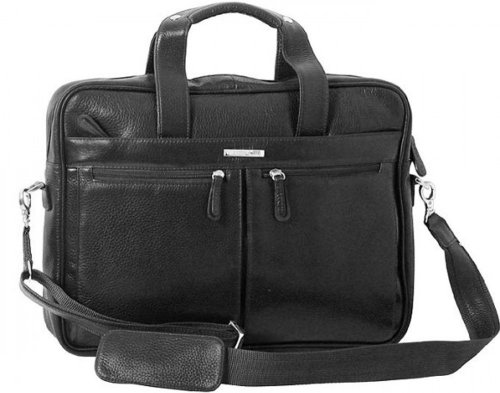 Шкіряна сумка для ноутбука 15,6” Vip Collection 50104 Black flotar