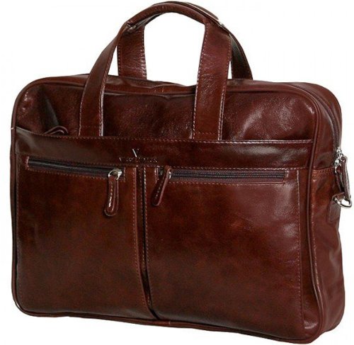 Кожаная сумка для ноутбука 15,6” Vip Collection 50104 Brown Dixy