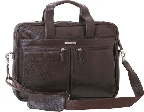 Кожаная сумка для ноутбука 15,6” Vip Collection 50104 Brown flotar
