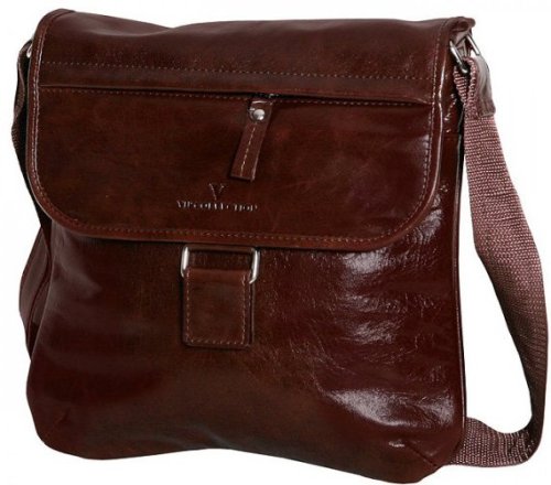 Кожаная сумка Vip Collection 1417 Brown Dixy
