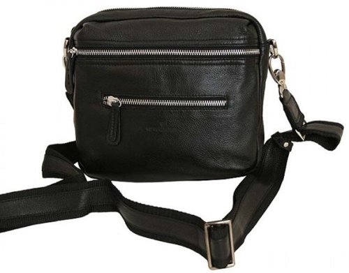 Кожаная сумка Vip Collection 1438 Black flotar Кожаная сумка Vip Collection 1438 Black flotar